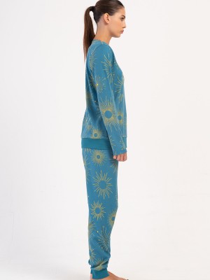 Woman Interlock Pally Long Sleeve Pyjama Set Woman Interlock Pally Long Sleeve Pyjama Set