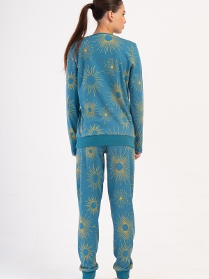 Woman Interlock Pally Long Sleeve Pyjama Set Woman Interlock Pally Long Sleeve Pyjama Set