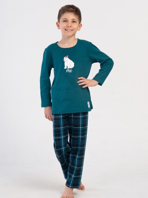 Kids' Boy Emerald Supreme O Neck Long Sleeve Pyjama Set Kids' Boy Emerald Supreme O Neck Long Sleeve Pyjama Set