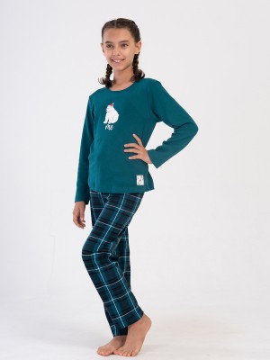 Kids' Girl Interlock Emerald Christmas Pyjama Set Kids' Girl Interlock Emerald Christmas Pyjama Set
