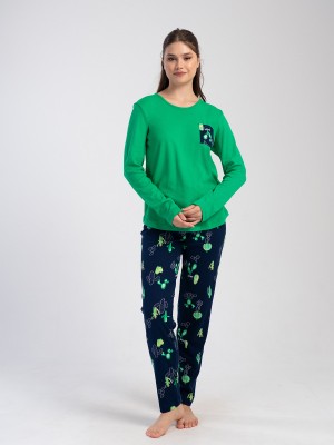 Woman Cactus Interlock Big Size Long Sleeve Pyjama Set Woman Cactus Interlock Big Size Long Sleeve Pyjama Set