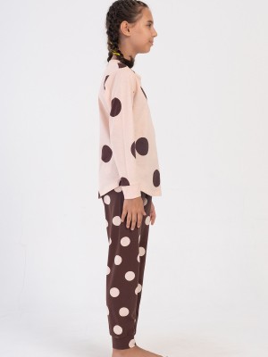 Kids' Girl Polka Lycra Supreme Pyjama Set Kids' Girl Polka Lycra Supreme Pyjama Set