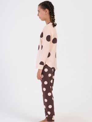 Kids' Girl Polka Lycra Supreme Pyjama Set Kids' Girl Polka Lycra Supreme Pyjama Set