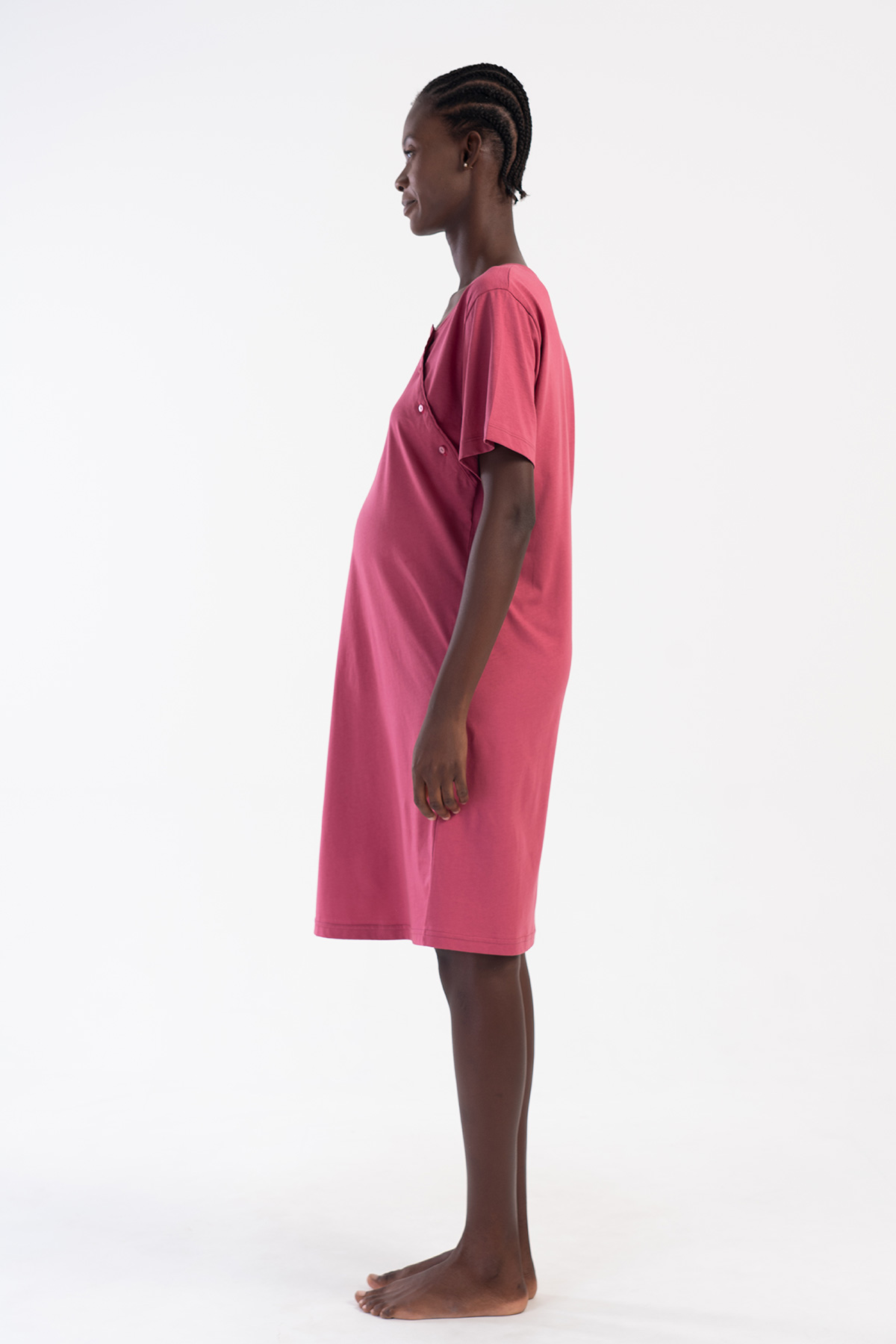 Woman Bordeaux Supreme Short Sleeve Pregnant Tunic Woman Bordeaux Supreme Short Sleeve Pregnant Tunic