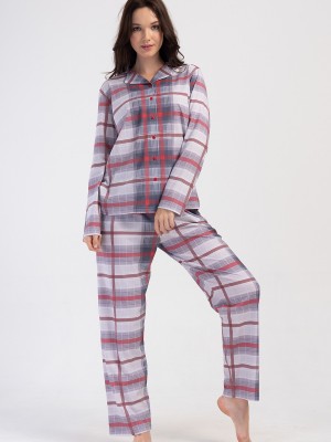 Woman Supreme Big Size Red Plaid Pyjama Set Woman Supreme Big Size Red Plaid Pyjama Set