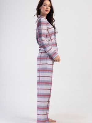 Woman Supreme Big Size Red Plaid Pyjama Set Woman Supreme Big Size Red Plaid Pyjama Set