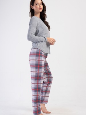 Woman Melange Supreme O Neck Pyjama Set Woman Melange Supreme O Neck Pyjama Set