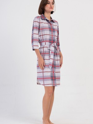 Woman Gray Supreme Buttoned Poor Sleeve Shirt Tunic Woman Gray Supreme Buttoned Poor Sleeve Shirt Tunic