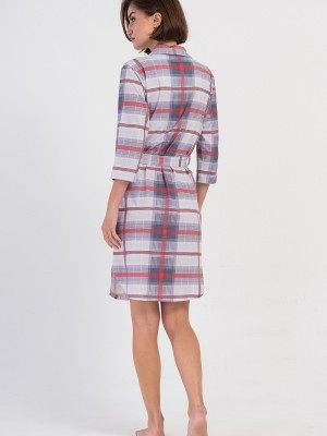 Woman Gray Supreme Buttoned Poor Sleeve Shirt Tunic Woman Gray Supreme Buttoned Poor Sleeve Shirt Tunic