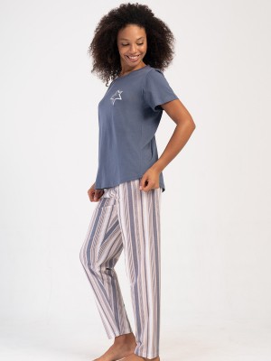 Woman Supreme Big Size Mesta O Neck Pyjama Set Woman Supreme Big Size Mesta O Neck Pyjama Set