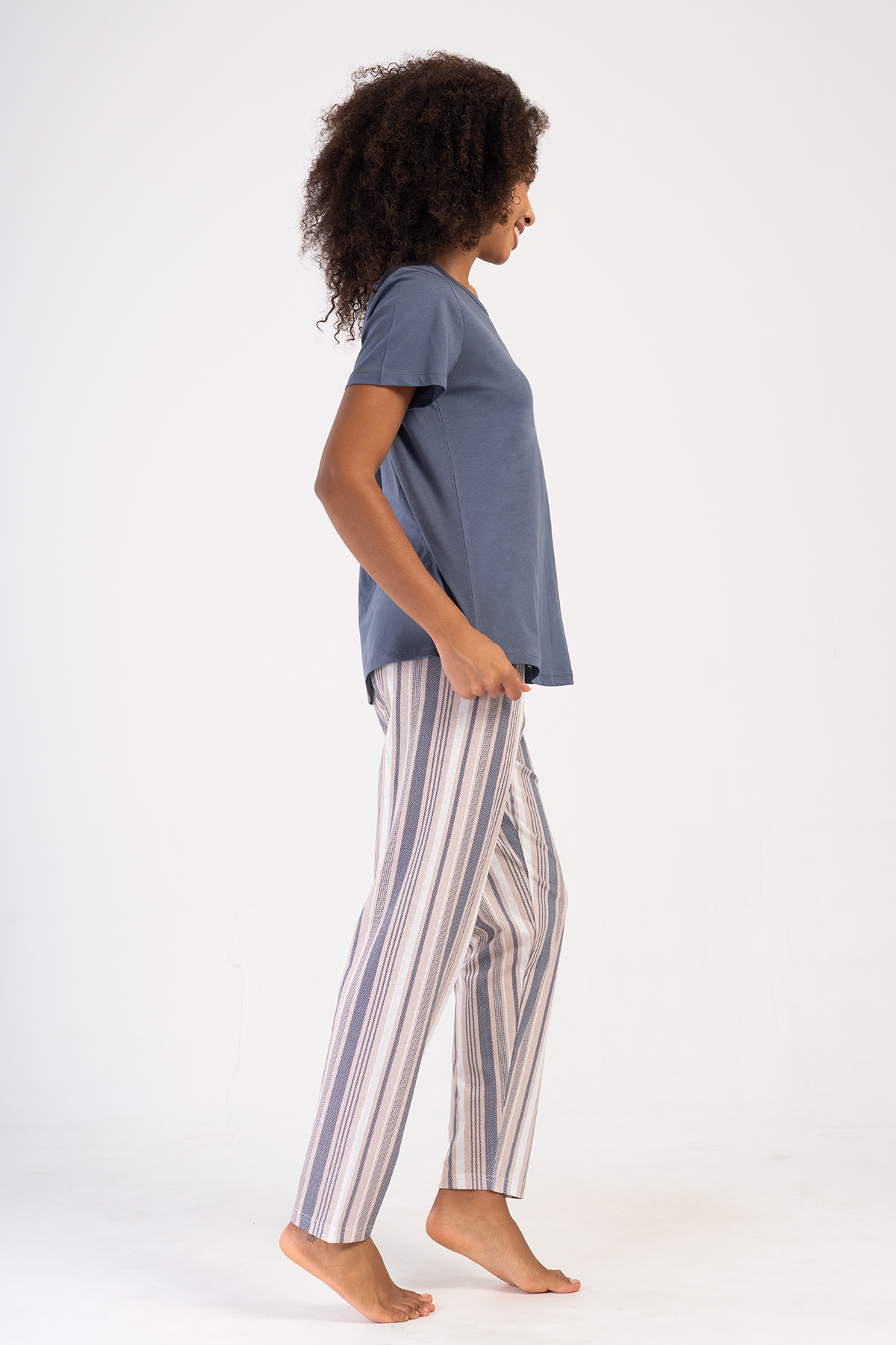 Woman Supreme Big Size Mesta O Neck Pyjama Set Woman Supreme Big Size Mesta O Neck Pyjama Set