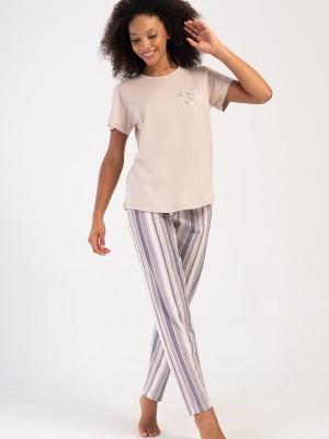 Woman Supreme Big Size Mesta O Neck Pyjama Set Woman Supreme Big Size Mesta O Neck Pyjama Set