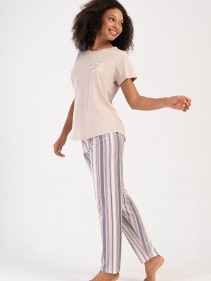 Woman Supreme Big Size Mesta O Neck Pyjama Set Woman Supreme Big Size Mesta O Neck Pyjama Set
