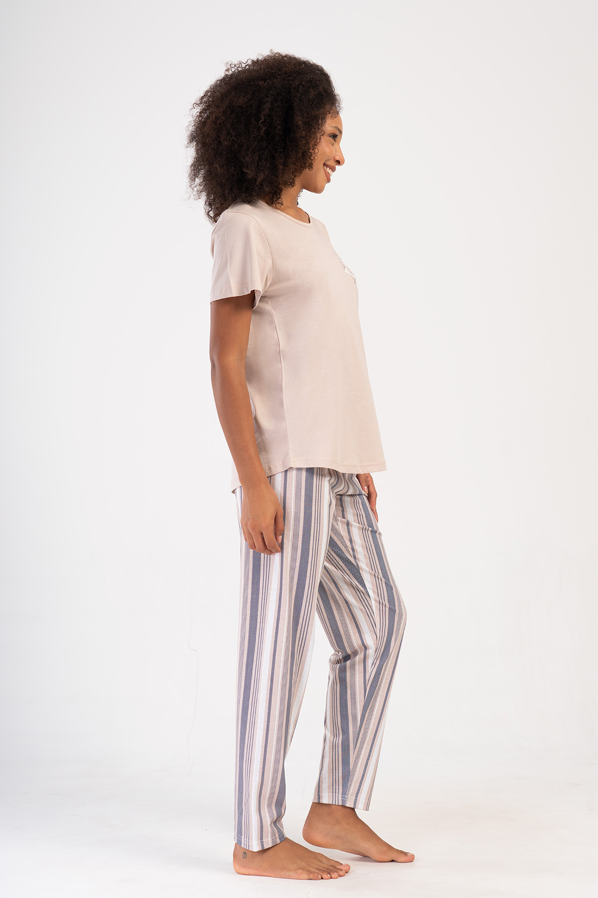 Woman Supreme Big Size Mesta O Neck Pyjama Set Woman Supreme Big Size Mesta O Neck Pyjama Set