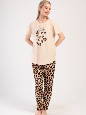 Woman Big Size Leopard Pyjama Set Woman Big Size Leopard Pyjama Set