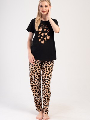 Woman Big Size Leopard Pyjama Set Woman Big Size Leopard Pyjama Set