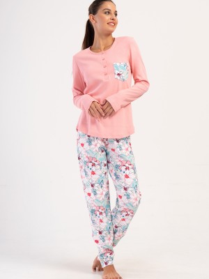 Woman Natalie Interlock Buttoned O Neck Pyjama Set Woman Natalie Interlock Buttoned O Neck Pyjama Set