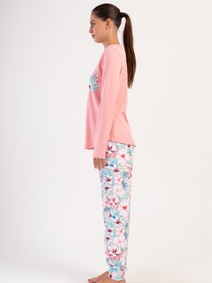 Woman Natalie Interlock Buttoned O Neck Pyjama Set Woman Natalie Interlock Buttoned O Neck Pyjama Set