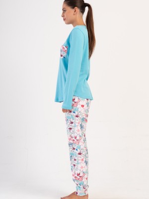 Woman Natalie Interlock Buttoned O Neck Pyjama Set Woman Natalie Interlock Buttoned O Neck Pyjama Set