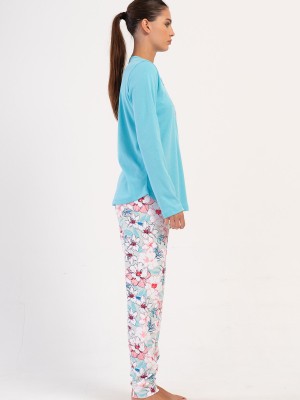 Woman Natalie Interlock Buttoned O Neck Pyjama Set Woman Natalie Interlock Buttoned O Neck Pyjama Set