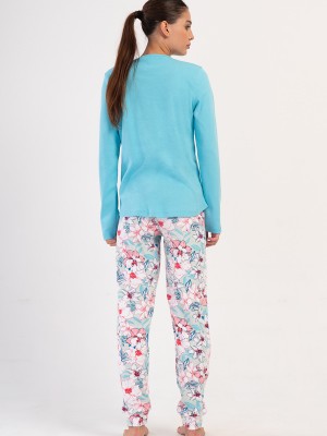 Woman Natalie Interlock Buttoned O Neck Pyjama Set Woman Natalie Interlock Buttoned O Neck Pyjama Set