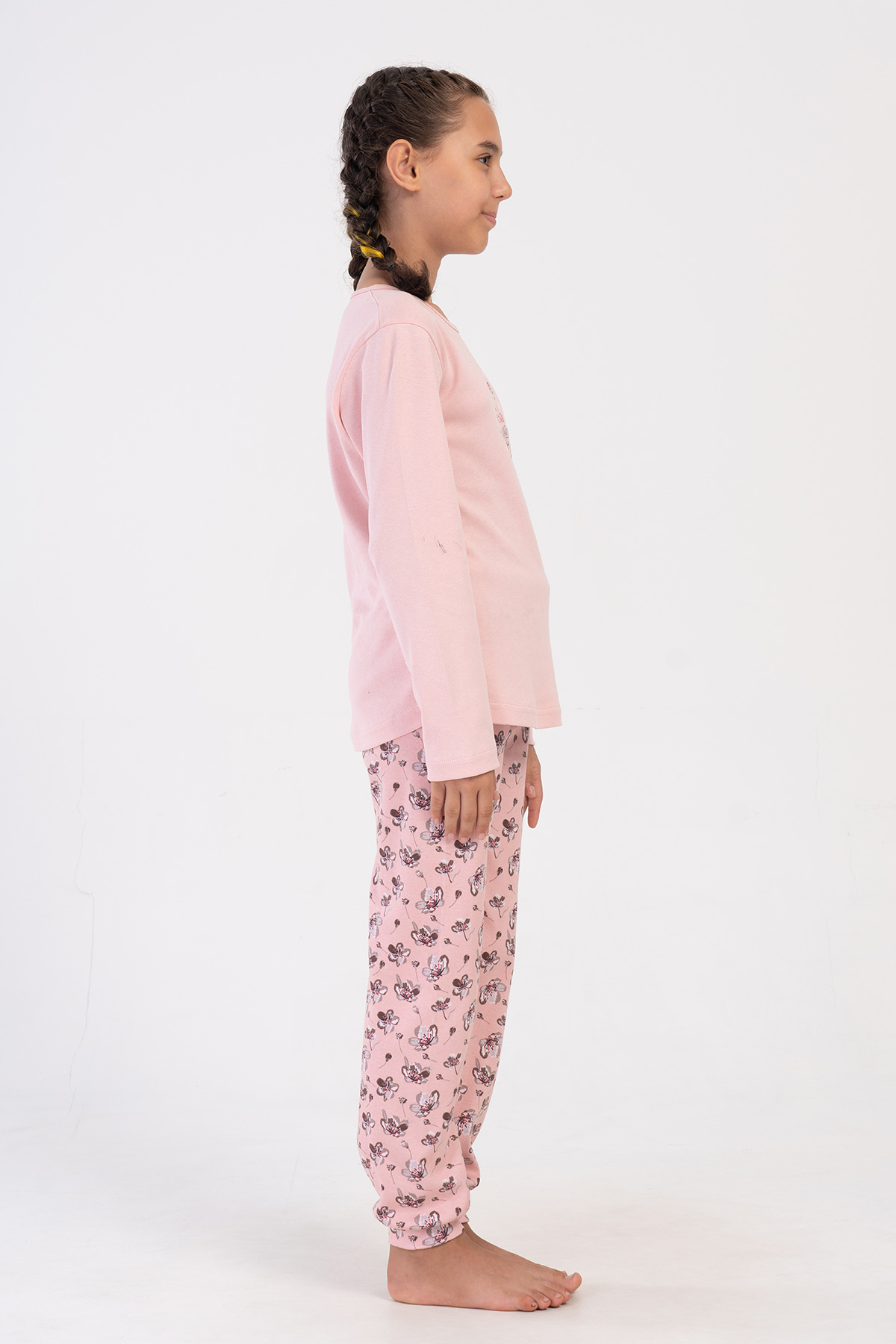 Kids' Girl Interlock Pinky Pyjama Set Kids' Girl Interlock Pinky Pyjama Set