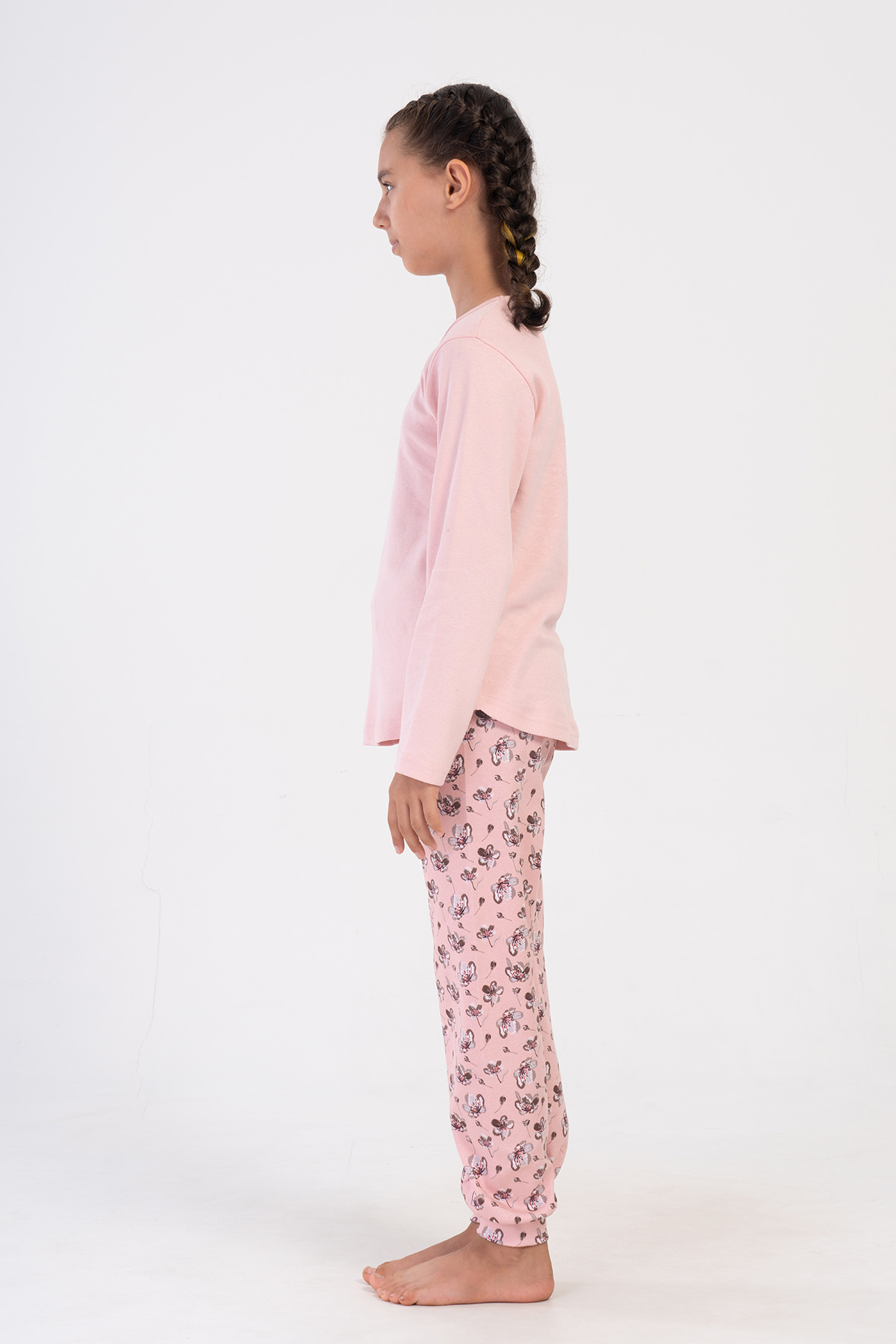 Kids' Girl Interlock Pinky Pyjama Set Kids' Girl Interlock Pinky Pyjama Set