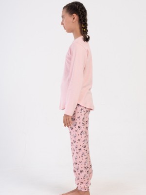Kids' Girl Interlock Pinky Pyjama Set Kids' Girl Interlock Pinky Pyjama Set