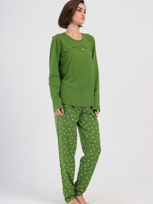 Woman Bright Green Supreme Big Size Pyjama Set Woman Bright Green Supreme Big Size Pyjama Set