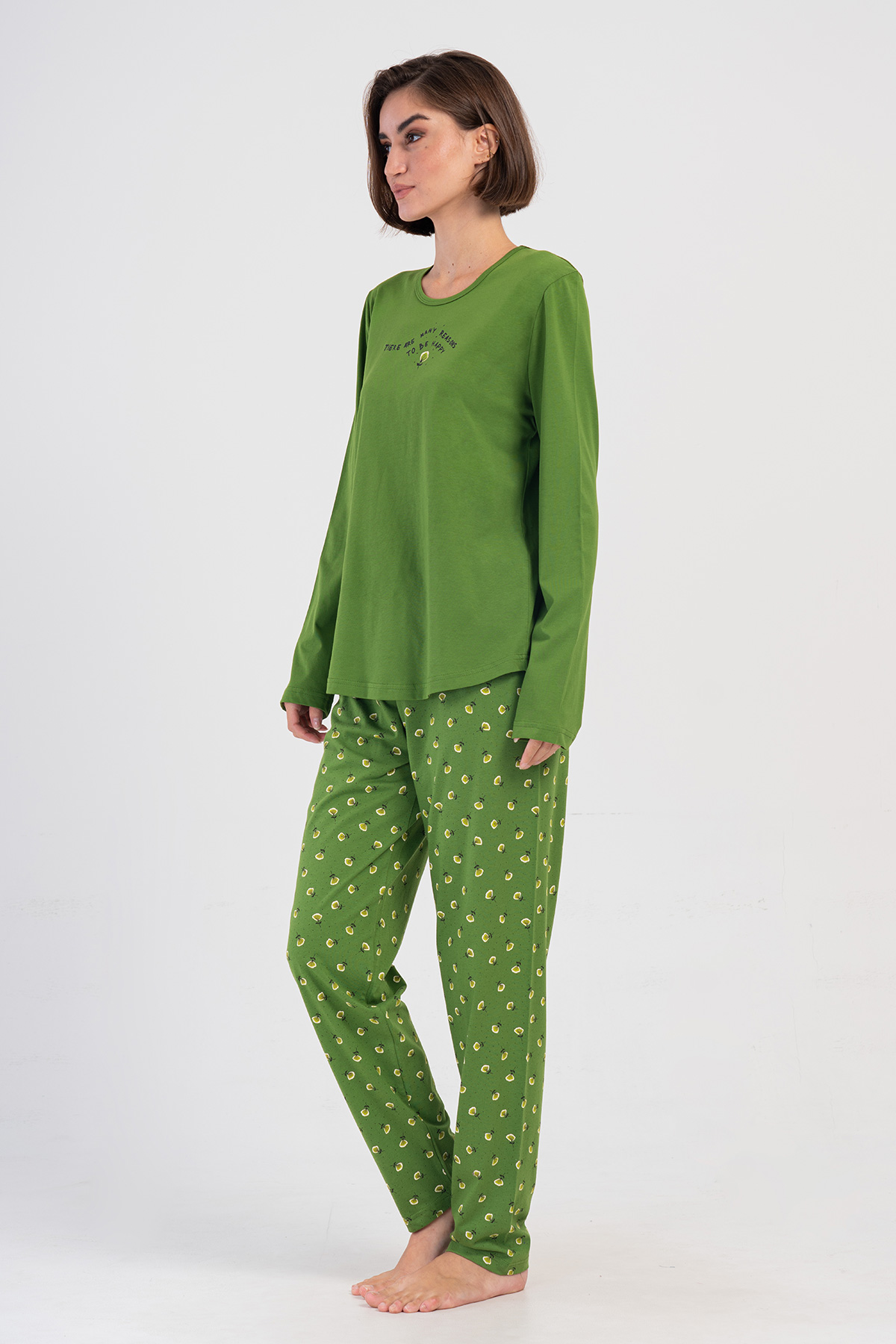 Woman Bright Green Supreme Big Size Pyjama Set Woman Bright Green Supreme Big Size Pyjama Set