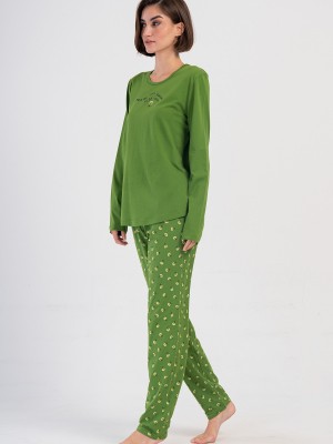Woman Bright Green Supreme Big Size Pyjama Set Woman Bright Green Supreme Big Size Pyjama Set