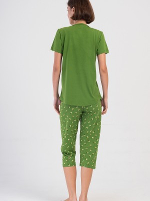 Woman Supreme Bright Green Capri Set Woman Supreme Bright Green Capri Set