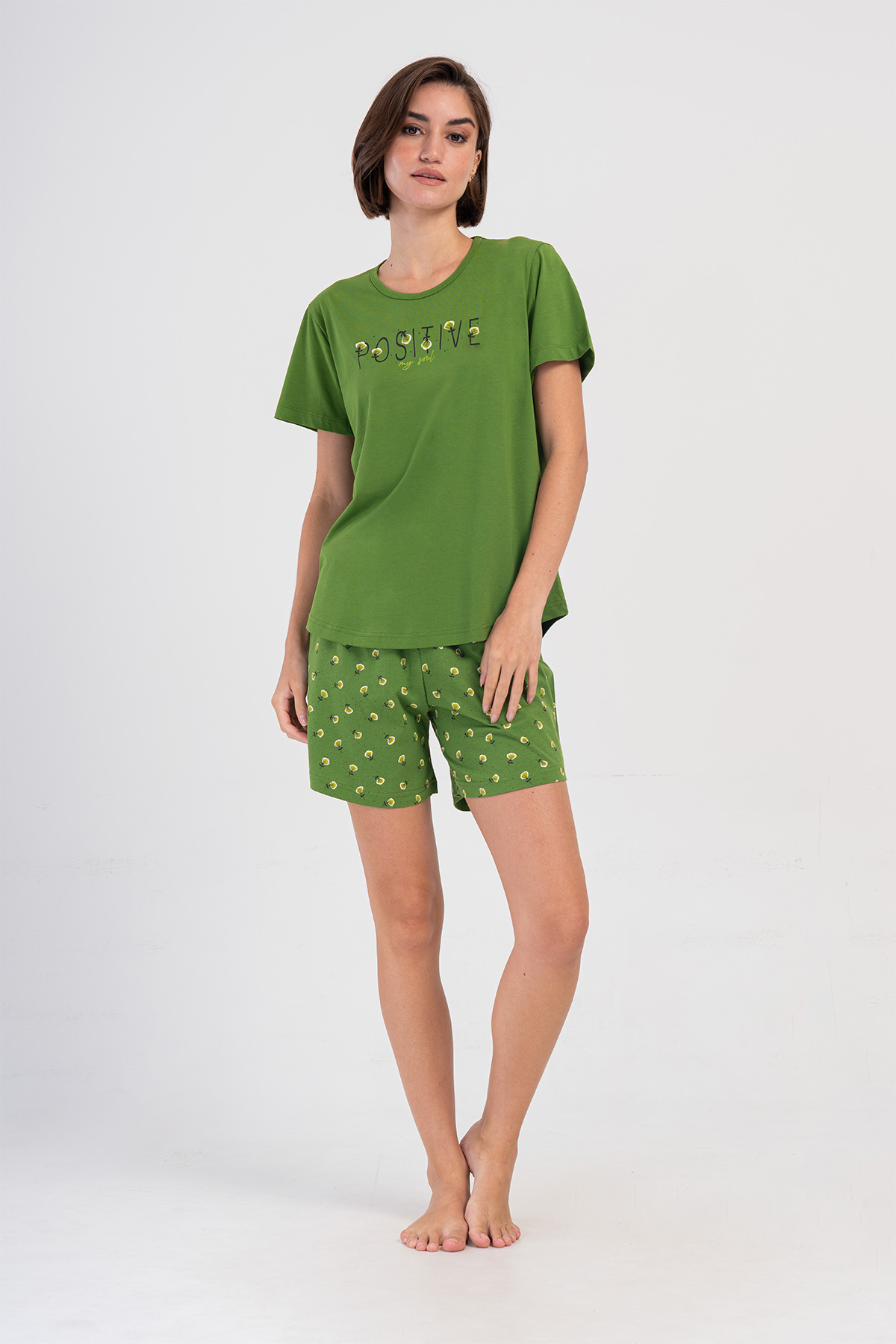 Woman Bright Green Supreme Short Set Woman Bright Green Supreme Short Set