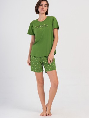 Woman Bright Green Supreme Short Set Woman Bright Green Supreme Short Set