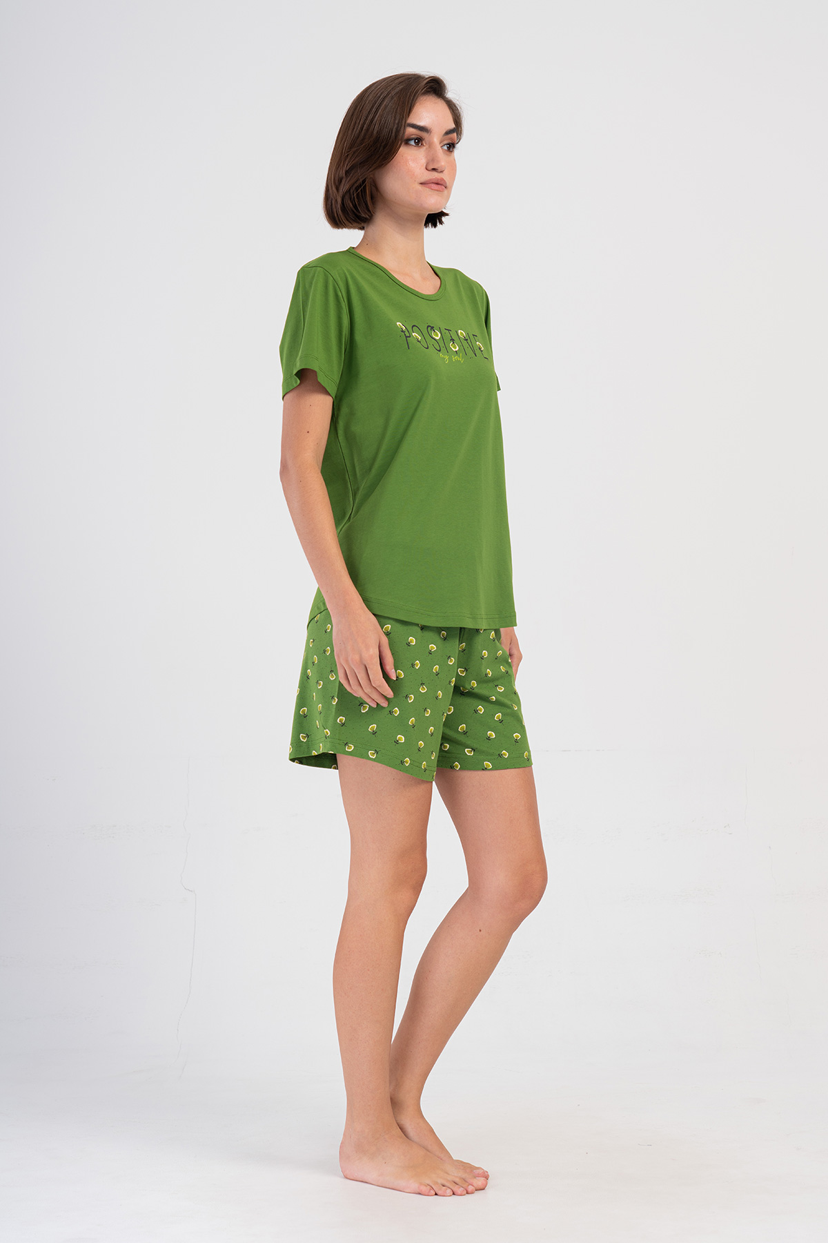Woman Bright Green Supreme Short Set Woman Bright Green Supreme Short Set