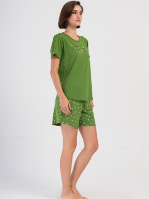 Woman Bright Green Supreme Short Set Woman Bright Green Supreme Short Set