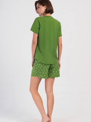 Woman Bright Green Supreme Short Set Woman Bright Green Supreme Short Set