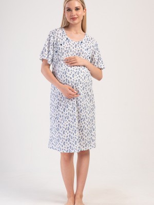 Woman Ane Supreme Buttoned Short Sleeve Pregnant Tunic Woman Ane Supreme Buttoned Short Sleeve Pregnant Tunic