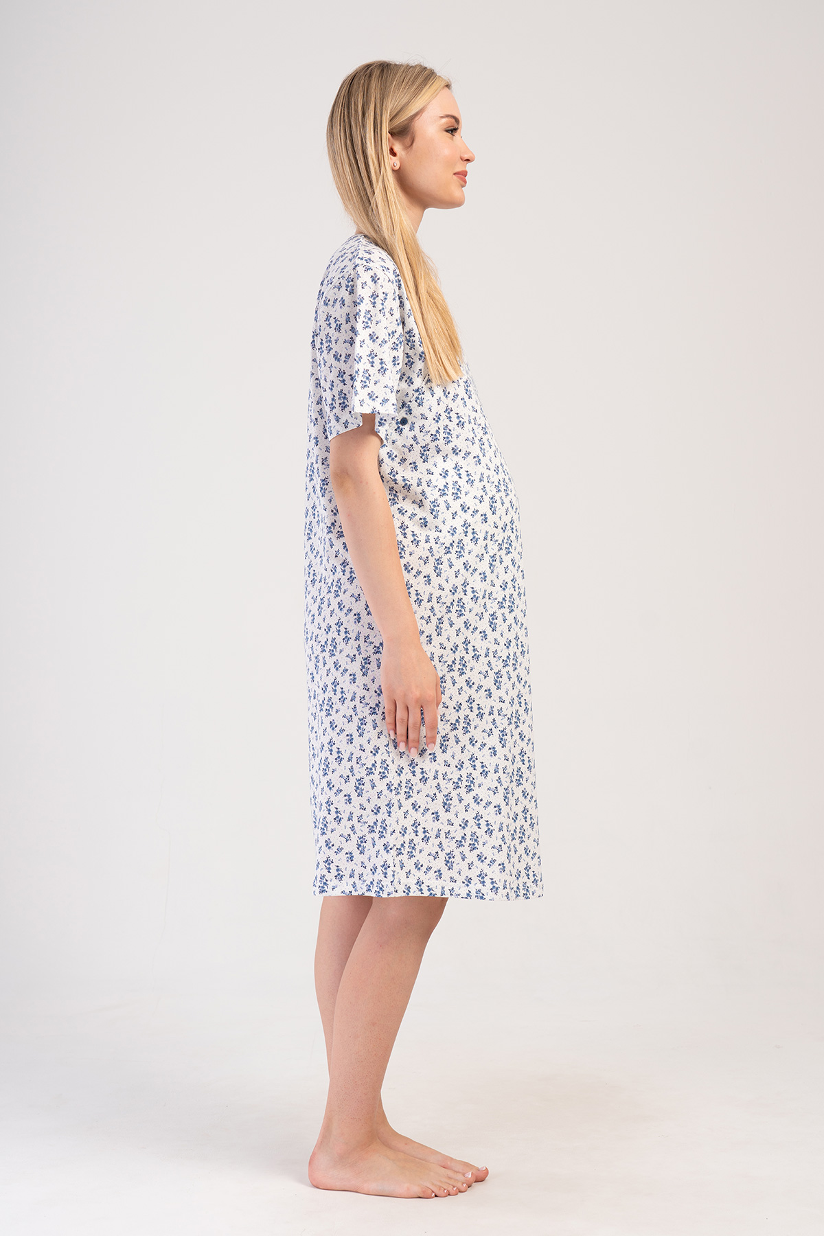 Woman Ane Supreme Buttoned Short Sleeve Pregnant Tunic Woman Ane Supreme Buttoned Short Sleeve Pregnant Tunic
