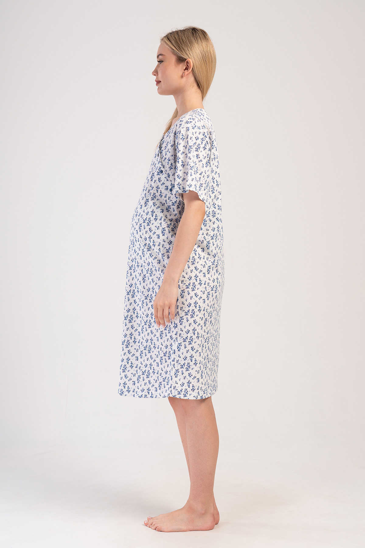 Woman Ane Supreme Buttoned Short Sleeve Pregnant Tunic Woman Ane Supreme Buttoned Short Sleeve Pregnant Tunic