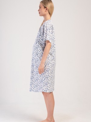 Woman Ane Supreme Buttoned Short Sleeve Pregnant Tunic Woman Ane Supreme Buttoned Short Sleeve Pregnant Tunic