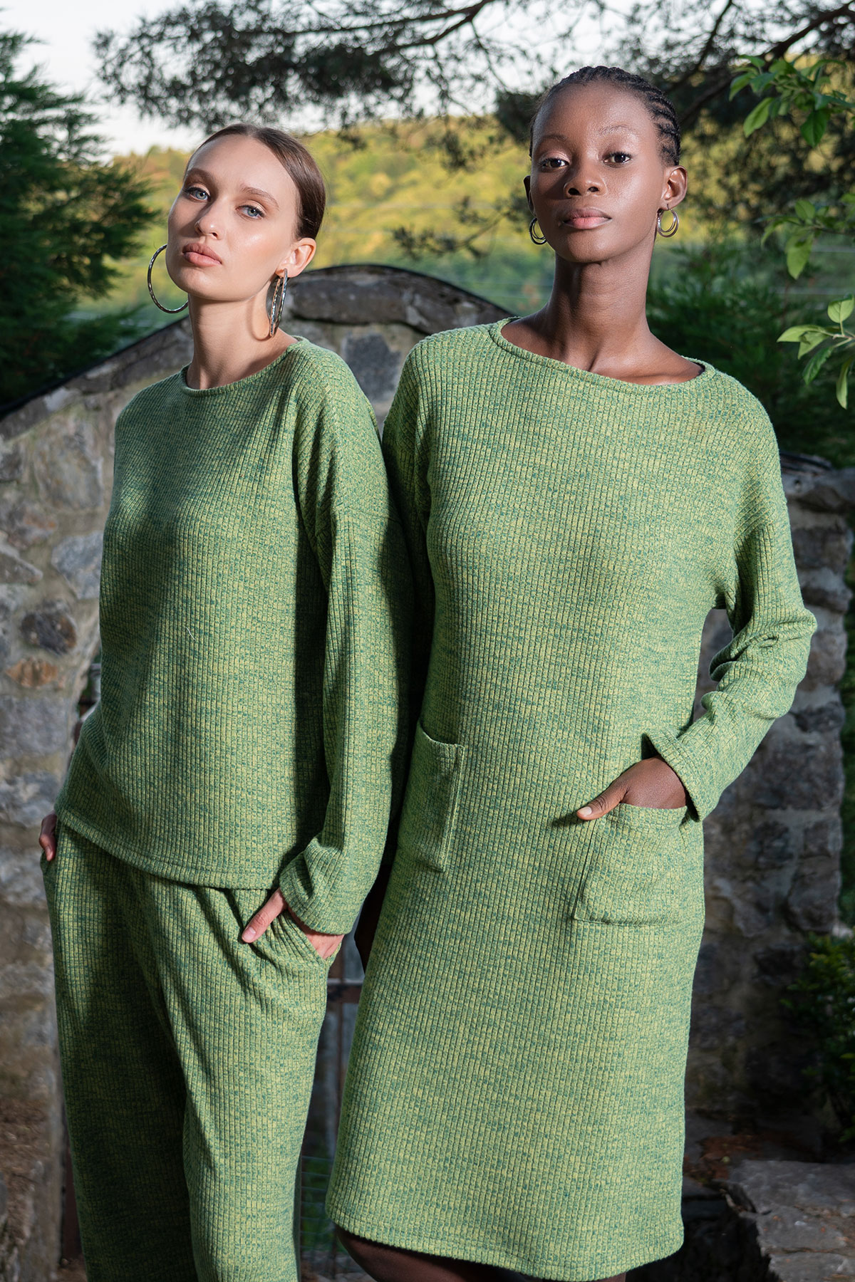 Woman Lycra Herbal Low Shoulder Dress Woman Lycra Herbal Low Shoulder Dress
