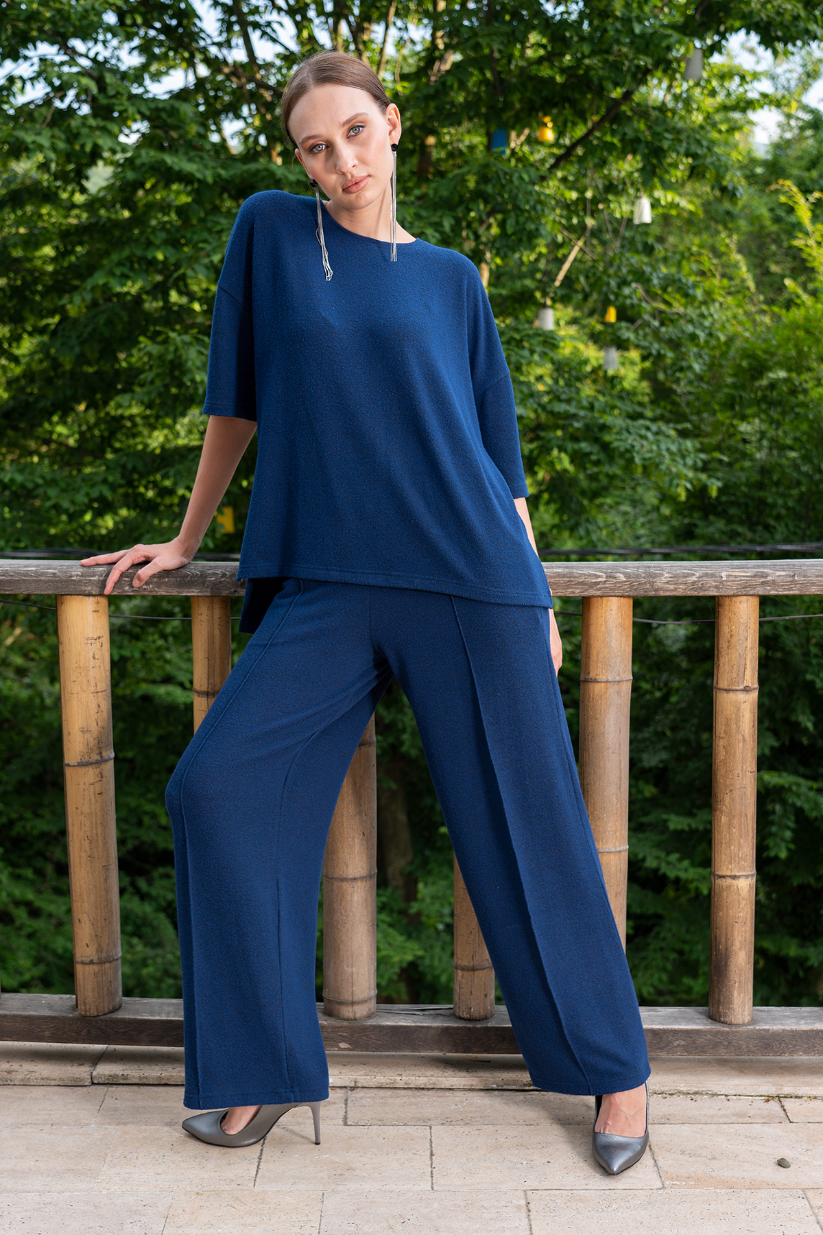 Woman Full Lycra Pocket Detail Pant Set Woman Full Lycra Pocket Detail Pant Set