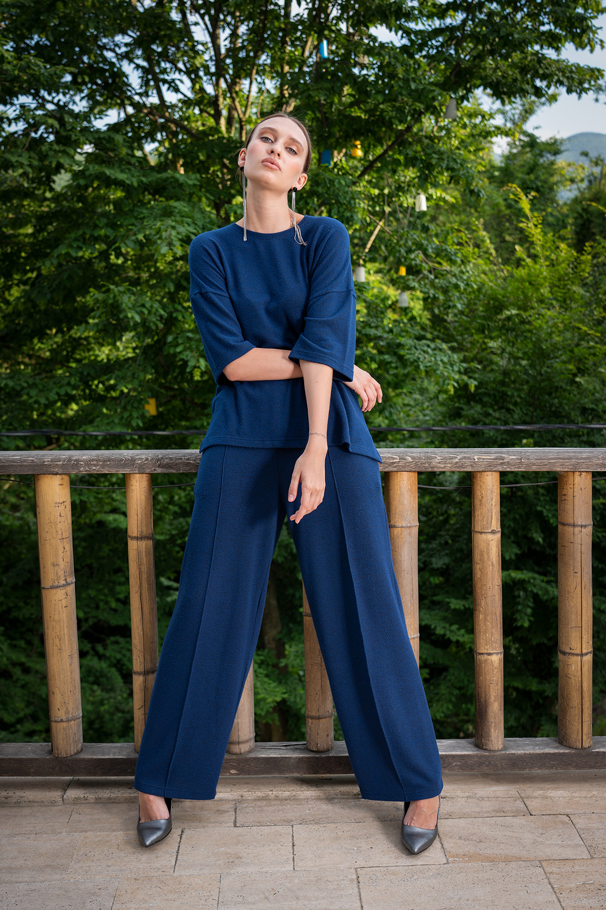 Woman Full Lycra Pocket Detail Pant Set Woman Full Lycra Pocket Detail Pant Set