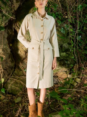 Woman Satra Linen Shirt Neck Long Sleeve Shirt Dress Woman Satra Linen Shirt Neck Long Sleeve Shirt Dress