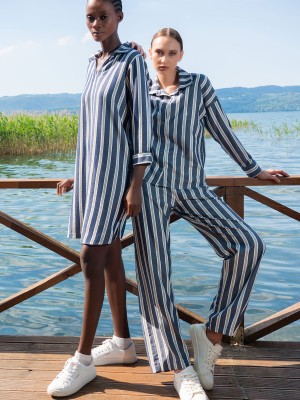 Woman Feda Cotton Viscon Linen Pant Set Woman Feda Cotton Viscon Linen Pant Set