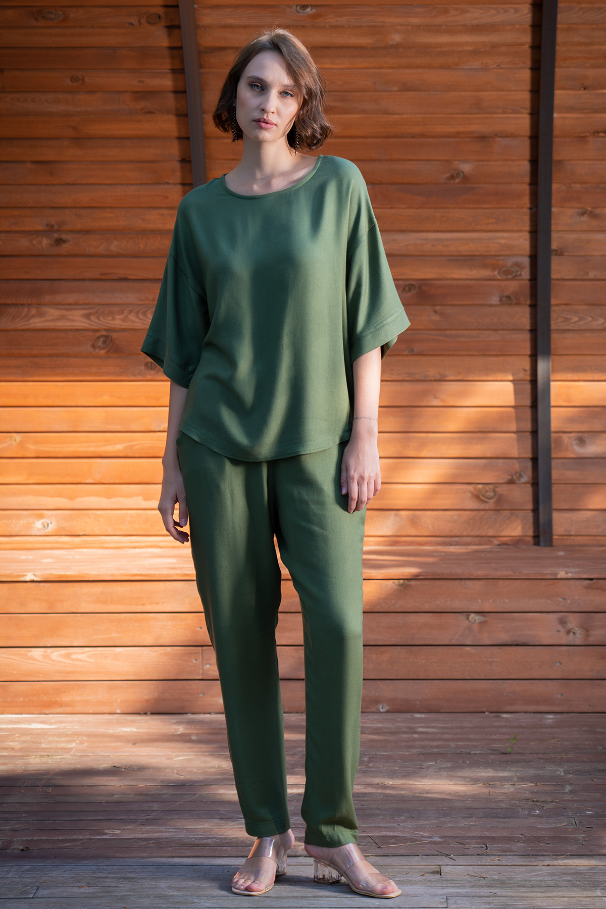 Woman Yuma Viscon Pant Set Woman Yuma Viscon Pant Set