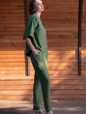 Woman Yuma Viscon Pant Set Woman Yuma Viscon Pant Set