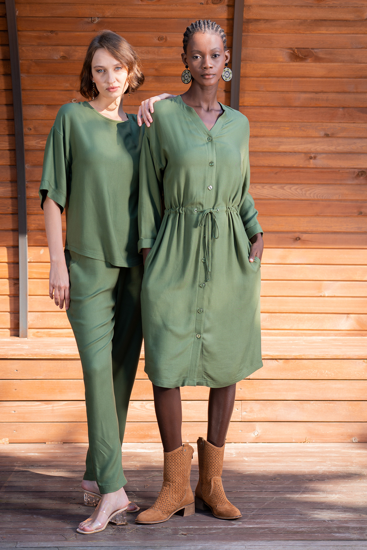 Woman Yuma Viscon Pant Set Woman Yuma Viscon Pant Set