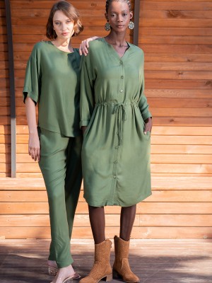 Woman Yuma Viscon Pant Set Woman Yuma Viscon Pant Set